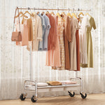 SYKIARIOL Expandable Rolling Garment Rack with 3 Storage Bins & Lockable Wheels — product view 12