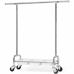 SYKIARIOL Expandable Rolling Garment Rack with 3 Storage Bins & Lockable Wheels — product view 13