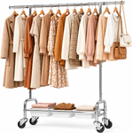 SYKIARIOL Expandable Rolling Garment Rack with 3 Storage Bins & Lockable Wheels — product view 14