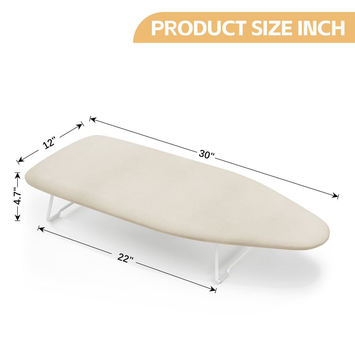SYKIARIOL 30 x 12 in Tabletop Ironing Board — Beige, view 2