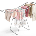 SYKIARIOL Stainless Steel Gullwing Clothes Drying Rack — White, view 1