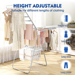 SYKIARIOL Stainless Steel Gullwing Clothes Drying Rack — White, view 3