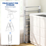SYKIARIOL Stainless Steel Gullwing Clothes Drying Rack — White, view 4