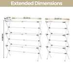 SYKIARIOL Compact Three-Tier Expandable Clothes Drying Rack — White, view 2