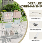 SYKIARIOL Compact Three-Tier Expandable Clothes Drying Rack — White, view 3