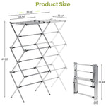 SYKIARIOL Expandable Stainless Steel Clothes Drying Rack — Silver, view 2