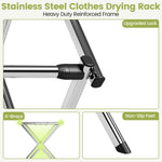 SYKIARIOL Expandable Stainless Steel Clothes Drying Rack — Silver, view 3
