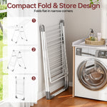 SYKIARIOL Large Folding Gullwing Clothes Drying Rack — White, view 4