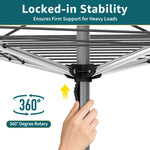 SYKIARIOL 131 ft Outdoor Umbrella Clothes Drying Rack — Silver, view 3