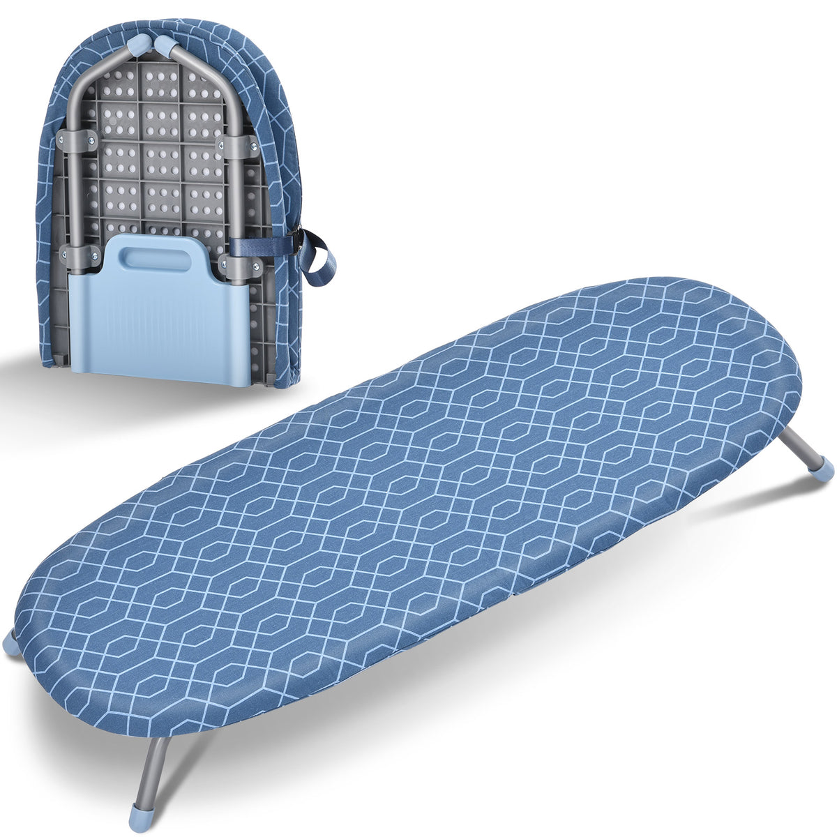 SYKIARIOL 32 x 12 in Foldable Tabletop Ironing Board — Blue, view 1