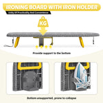 SYKIARIOL 32 x 12 in Folding Tabletop Ironing Board with Iron Storage — Gray, view 3