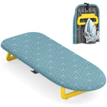 SYKIARIOL 32 x 12 in Folding Tabletop Ironing Board with Iron Storage — Blue, view 1