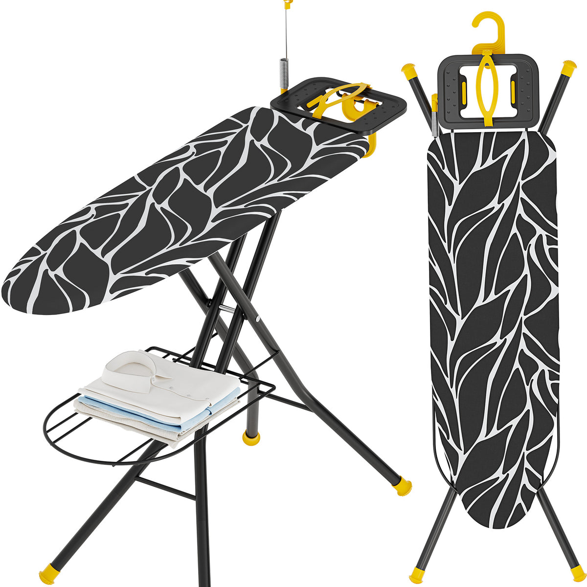 SYKIARIOL 43 x 13 in Ironing Board with Garment Shelf — Black, view 1