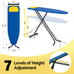 SYKIARIOL 43 x 13 in Ironing Board with Silicone Ironing Mat — Blue, view 2
