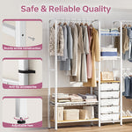 SYKIARIOL Freestanding Closet System with 5 Drawers & Open Shelves — White, view 3
