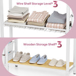 SYKIARIOL Freestanding Closet System with 5 Drawers & Open Shelves — White, view 4