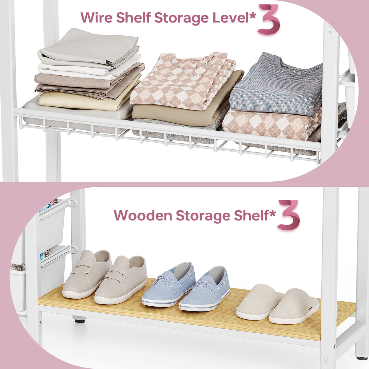 SYKIARIOL Freestanding Closet System with 5 Drawers & Open Shelves — White, view 4