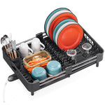 SYKIARIOL Standard Expandable Dish Drying Rack, 12.6–18.7 in — Black, view 1