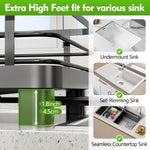 SYKIARIOL Compact Expandable Dish Drying Rack with High Feet, 13.7–20.5 in — Black, view 5