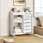 SYKIARIOL 6-drawer rolling storage organizer – in a bedroom corner beside a window