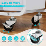 SYKIARIOL 6-drawer rolling storage cabinet – lockable 360-degree swivel casters, close-up