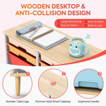SYKIARIOL 12-drawer storage cabinet – wooden desktop and anti-collision design with solid wood legs and ergonomic handle