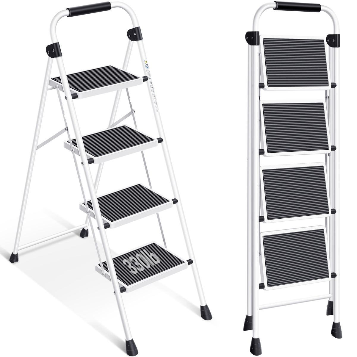 SYKIARIOL WK2207B White 4-Step Ladder - 01