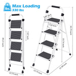 SYKIARIOL WK2207B White 4-Step Ladder - 07